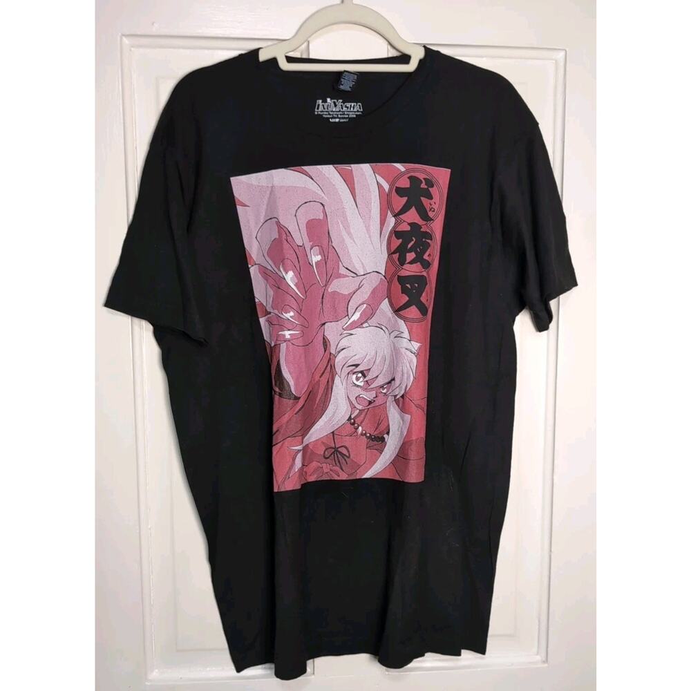 Inuyasha Anime Black Shirt Japanese Men's L(1069)